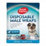 Вологовбирний поясок для для собак середніх порід Simple Solution Disposable Wrap For Male Dogs 12 шт.