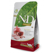 Сухий беззерновий корм для котів Farmina (Фарміна) N&D Prime Grain Free Adult Chicken & Pomegranate Neutered 10 кг