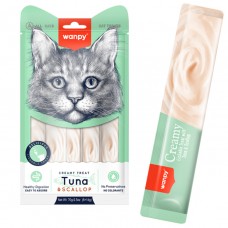 Лакомство жидкое для котов Wanpy (Ванпи)  Creamy Lickable Treats Tuna & Scallop 70 г