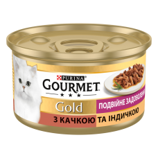 Вологий корм для котів Purina Gourmet Gold Double Pleasure with Duck & Turkey 85 г