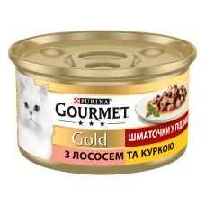 Вологий корм для котів Purina Gourmet Pieces in Sauce With Salmon & Chicken 85 г