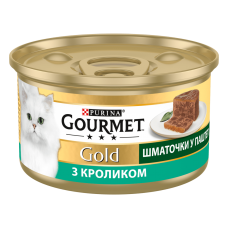 Вологий корм для котів Purina Gourmet Pieces in Pate with Rabbit 85 г