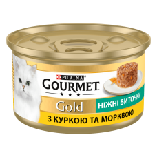 Вологий корм для котів Purina Gourmet Gold Tender balls with Chicken & Carrot 85 г