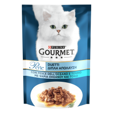 Вологий корм для котів Purina Gourmet Perle Duo Ocean Fish & Tuna 85 г