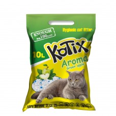 Наповнювач для котячого туалету Kotix Natural Silica Gel Green Apple 10 л