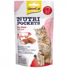 Ласощі для кішок GimCat Nutri Pockets & Beef & Malt 60 г