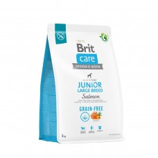 Сухий беззерновий корм для цуценят Brit Care GF Junior Large Breed Salmon 3 кг