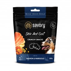 Ласощі для собак Savory Soft Snacks Skin & Coat Salmon & Marigolds 200 г