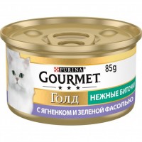 Влажный корм для котов Purina Gourmet Gold Tender balls with Lamb & Beans 85 г