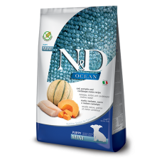Сухий беззерновий корм для цуценят Farmina (Фарміна) N&D Grain Free Ocean Cod Pumpkin & Cantaloupe Melon Puppy Mini 0.8 кг