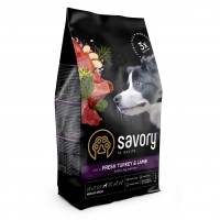 Сухий корм для собак Savory Medium Breed Turkey & Lamb 12 кг