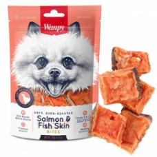 Ласощі для собак Wanpy Soft Salmon & Fish Skin Bites 100 г