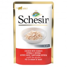 Вологий корм для котів Schesir (Шезір) Cat Chicken & Seabass 85 г