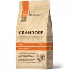 Сухий гіпоалергенний корм для котів стерилізованих Grandorf (Грандорф) Sterilised Turkey 2 кг