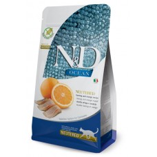Сухой беззерновой корм для котов Farmina (Фармина) N&D Grain Free Ocean Herring & Orange Neutered 1.5 кг