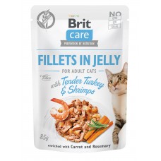 Вологий корм для котів Brit Care Cat Pouch Turkey & Shrimp 85 г