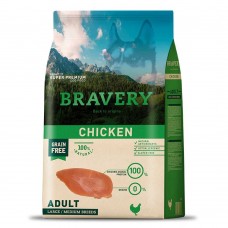 Cухий беззерновий корм для собак Bravery Dog Adult Large/Medium Chicken 12 кг