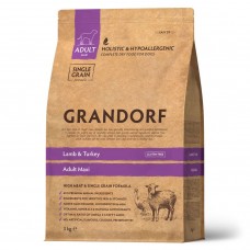 Cухий гіпоалергенний корм для собак Grandorf Lamb & Turkey Maxi 3 кг