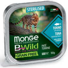 Вологий корм для котів Monge Cat Paté terrine Sterilised Tonno 100 г