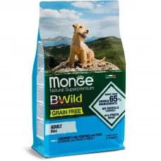 Cухой беззерновой корм для собак Monge (Монж) Dog Bwild Gr.Free Mini Adult Acciughe 2.5 кг