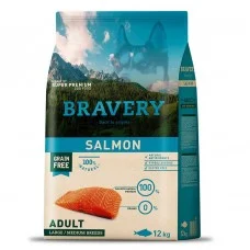 Cухой беззерновой корм для собак Bravery Dog Adult Large/medium Salmon 12 кг