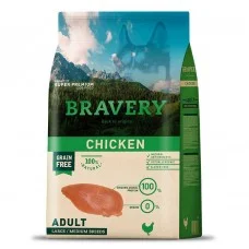 Cухой беззерновой корм для собак Bravery Dog Adult Large/medium Chicken 4 кг
