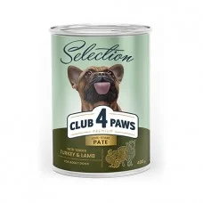 Влажный корм для собак Club 4 Paws Premium All Breed Turkey & Lamb.400 г
