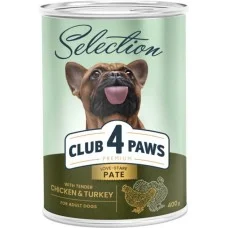 Влажный корм для собак Club 4 Paws Premium All Breed Chicken & Turkey 400 г
